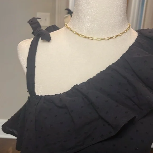 One Shoulder Dress with Ruffles - Picture 3 of 3